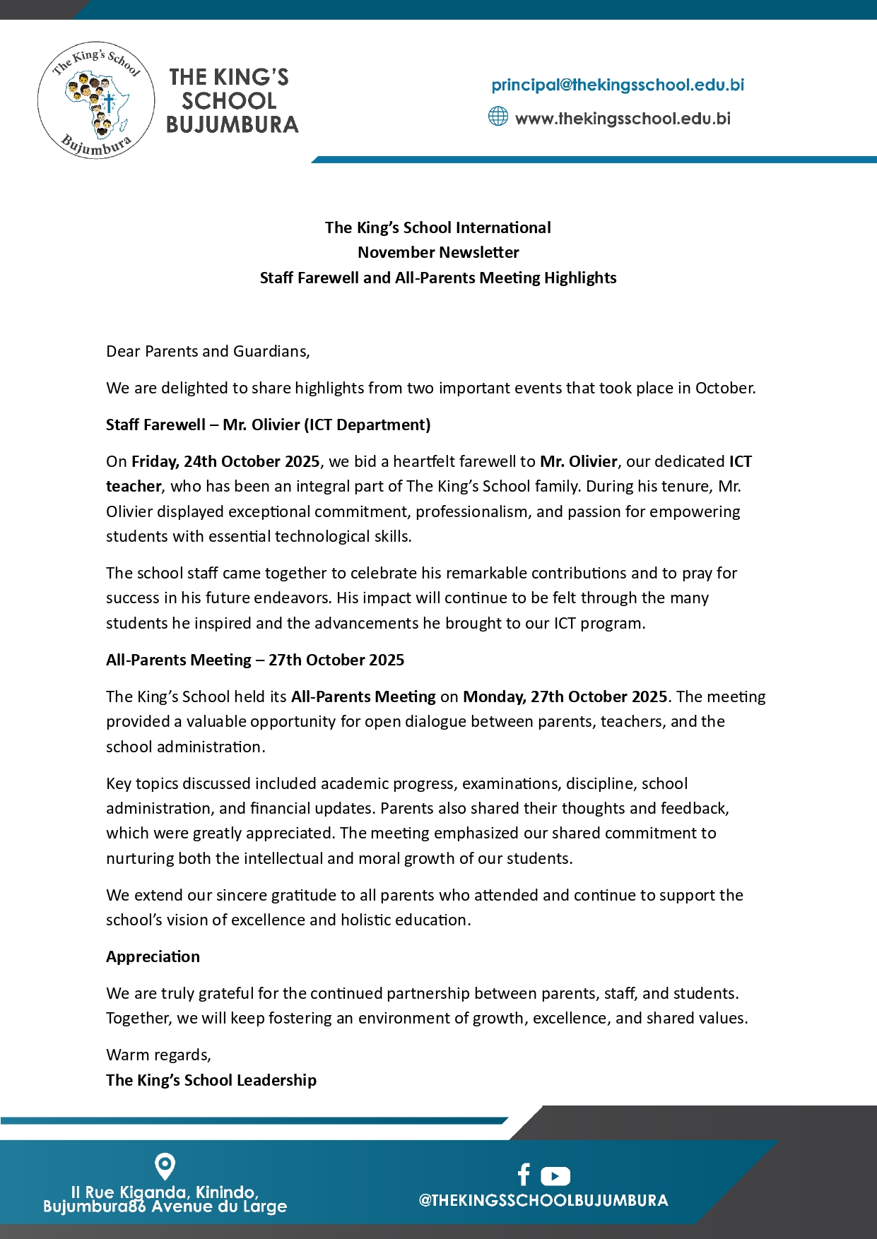 November Newsletter